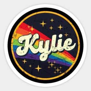 Kylie // Rainbow In Space Vintage Grunge-Style Sticker